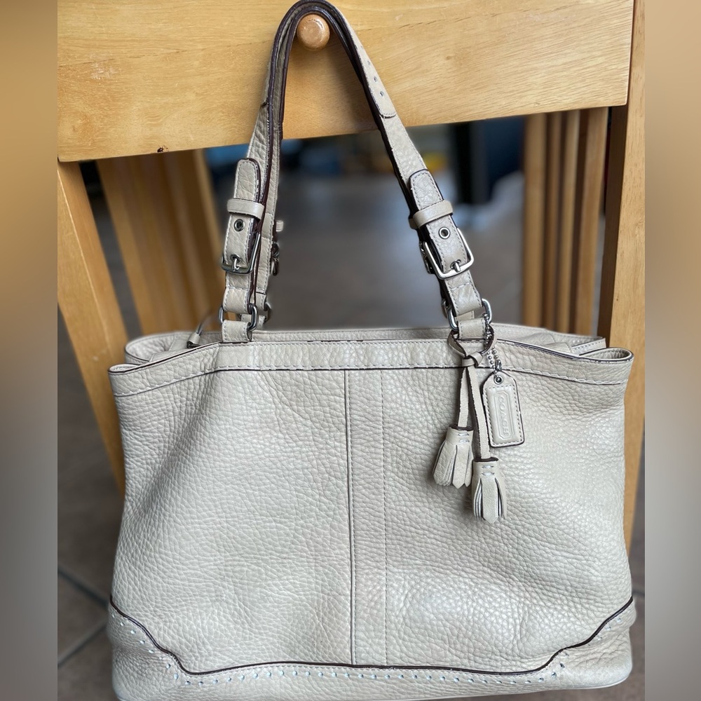 Large Pebbled Leather vintage Coach Bag/briefcase